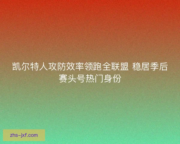 凯尔特人攻防效率领跑全联盟 稳居季后赛头号热门身份